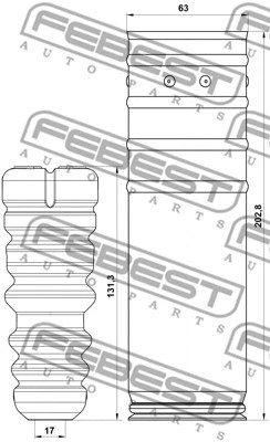Dust Cover Kit, shock absorber