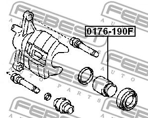 Piston, brake caliper