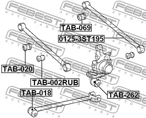 Mounting, control/trailing arm