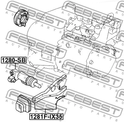 Slave Cylinder, clutch (1280-SB)