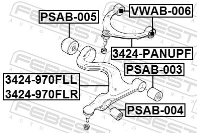 Control/Trailing Arm, wheel suspension (3424-PANUPF)