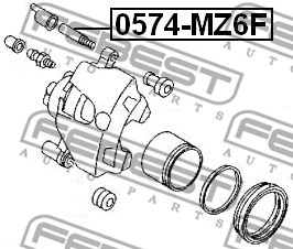 Guide Bolt, brake caliper