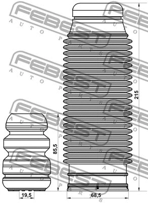 Dust Cover Kit, shock absorber