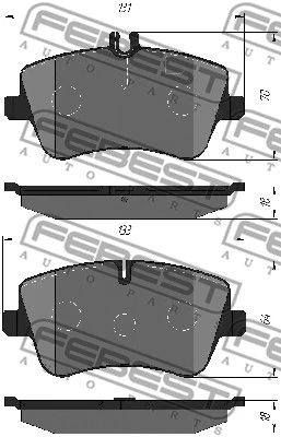 Brake Pad Set, disc brake (1601-203F)