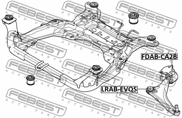 Mounting, control/trailing arm
