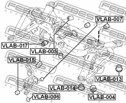 Bushing, axle beam