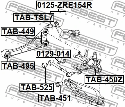 Mounting, control/trailing arm