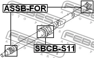Bearing, propshaft centre bearing