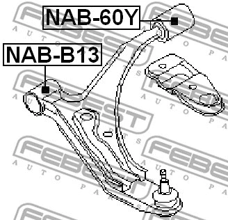 Mounting, control/trailing arm
