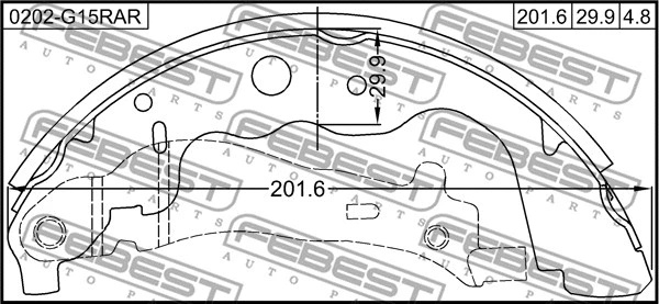 Brake Shoe Set, parking brake