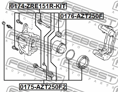 Piston, brake caliper