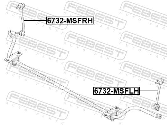 Link/Coupling Rod, stabiliser bar (6723-MSFRH)