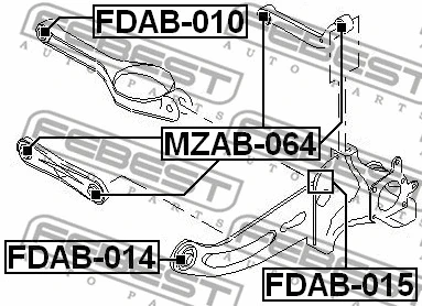 Mounting, control/trailing arm