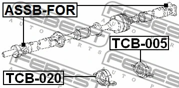 Bearing, propshaft centre bearing