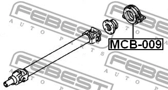 Bearing, propshaft centre bearing