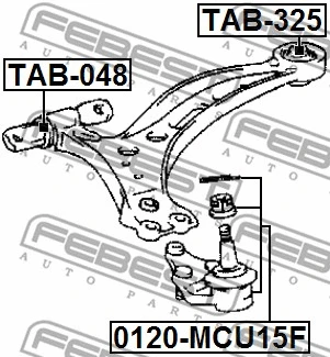 Mounting, control/trailing arm