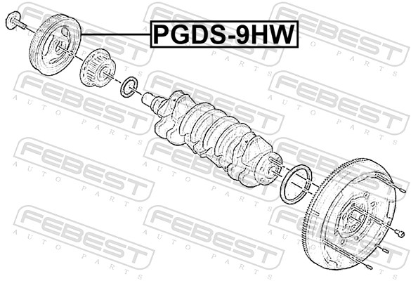 Belt Pulley, crankshaft (PGDS-9HW)