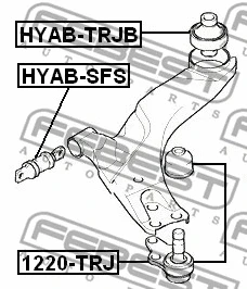 Mounting, control/trailing arm