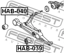 Mounting, control/trailing arm