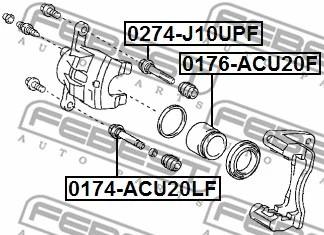 Guide Bolt, brake caliper