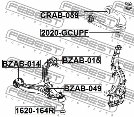 Mounting, control/trailing arm