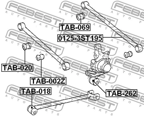 Mounting, control/trailing arm