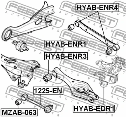 Mounting, control/trailing arm