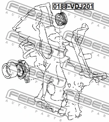 Deflection/Guide Pulley, V-ribbed belt