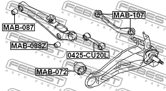 Mounting, control/trailing arm