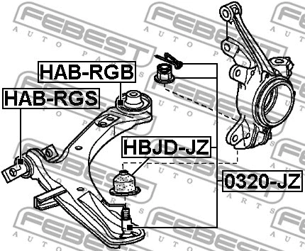 Mounting, control/trailing arm