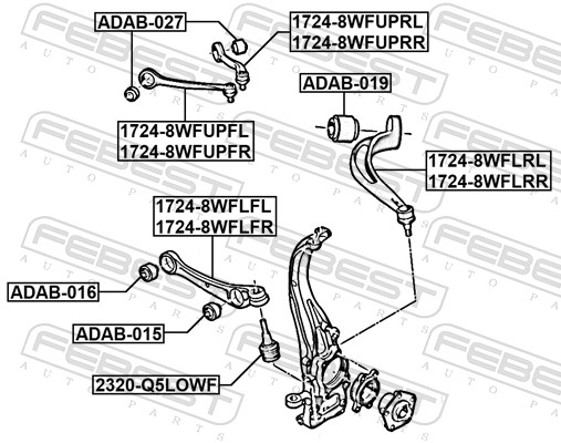 Control/Trailing Arm, wheel suspension (1724-8WFLFL)