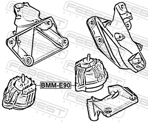 Mounting, engine