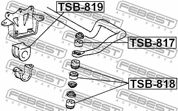 Mounting, axle strut