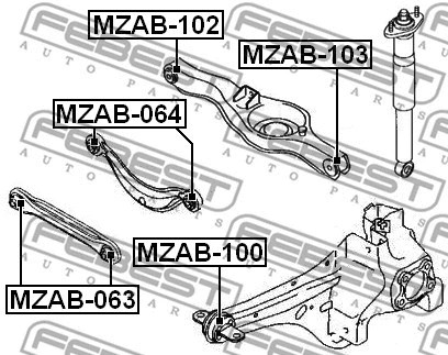 Mounting, control/trailing arm