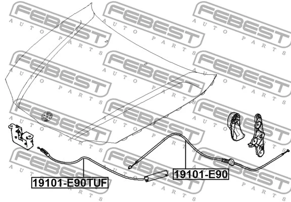 Bonnet Cable (19101-E90TUF)
