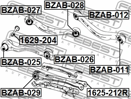 Mounting, control/trailing arm
