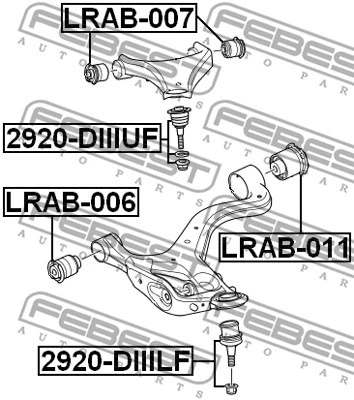 Mounting, control/trailing arm