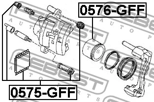 Piston, brake caliper