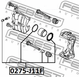 Repair Kit, brake caliper (0275-J11F)