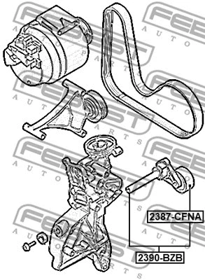 Belt Tensioner, V-ribbed belt