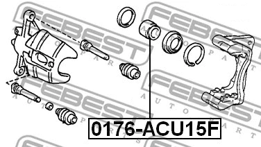 Piston, brake caliper