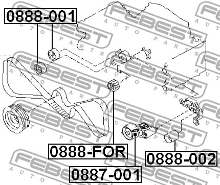 Deflection/Guide Pulley, timing belt