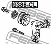 Deflection/Guide Pulley, V-ribbed belt