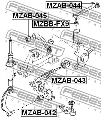 Mounting, control/trailing arm