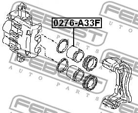 Piston, brake caliper