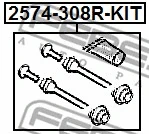 Guide Bolt, brake caliper