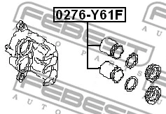 Piston, brake caliper