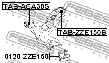Mounting, control/trailing arm
