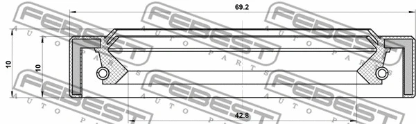 Shaft Seal, manual transmission main shaft (95IAS-44691010X)