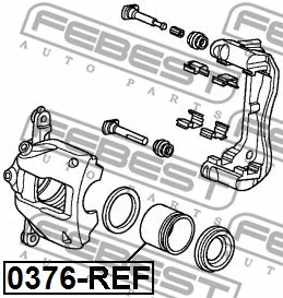 Piston, brake caliper